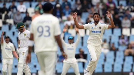 SA vs IND: Prasidh Krishna in action on day two