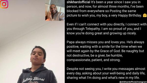 Shikhar Dhawan's emotional post for his son.