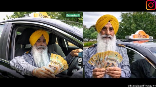 Sikh taxi driver in Australia returns $8,000 he found in his car