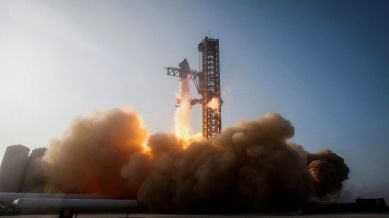 SpaceX’s Starship lifts off during an orbital test mission, on the company’s Boca Chica launchpad near Brownsville, Texas, U.S. April 20, 2023.