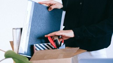 A person getting laid off