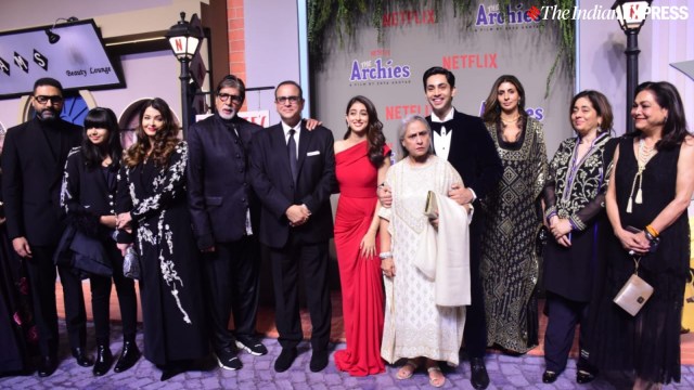 bachchans at archies premiere