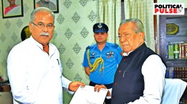 Bhupesh Baghel submits resignation BJP, chhattisgarh assembly election, Chhattisgarh Assembly Elections 2023, Chhattisgarh Assembly polls, Bhupesh Baghel, Raipur, Indian express news, current affairs