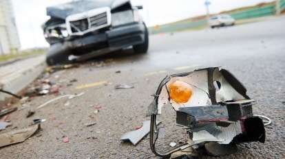 Drunk And Driving Make People Dead From Car Accident Stock