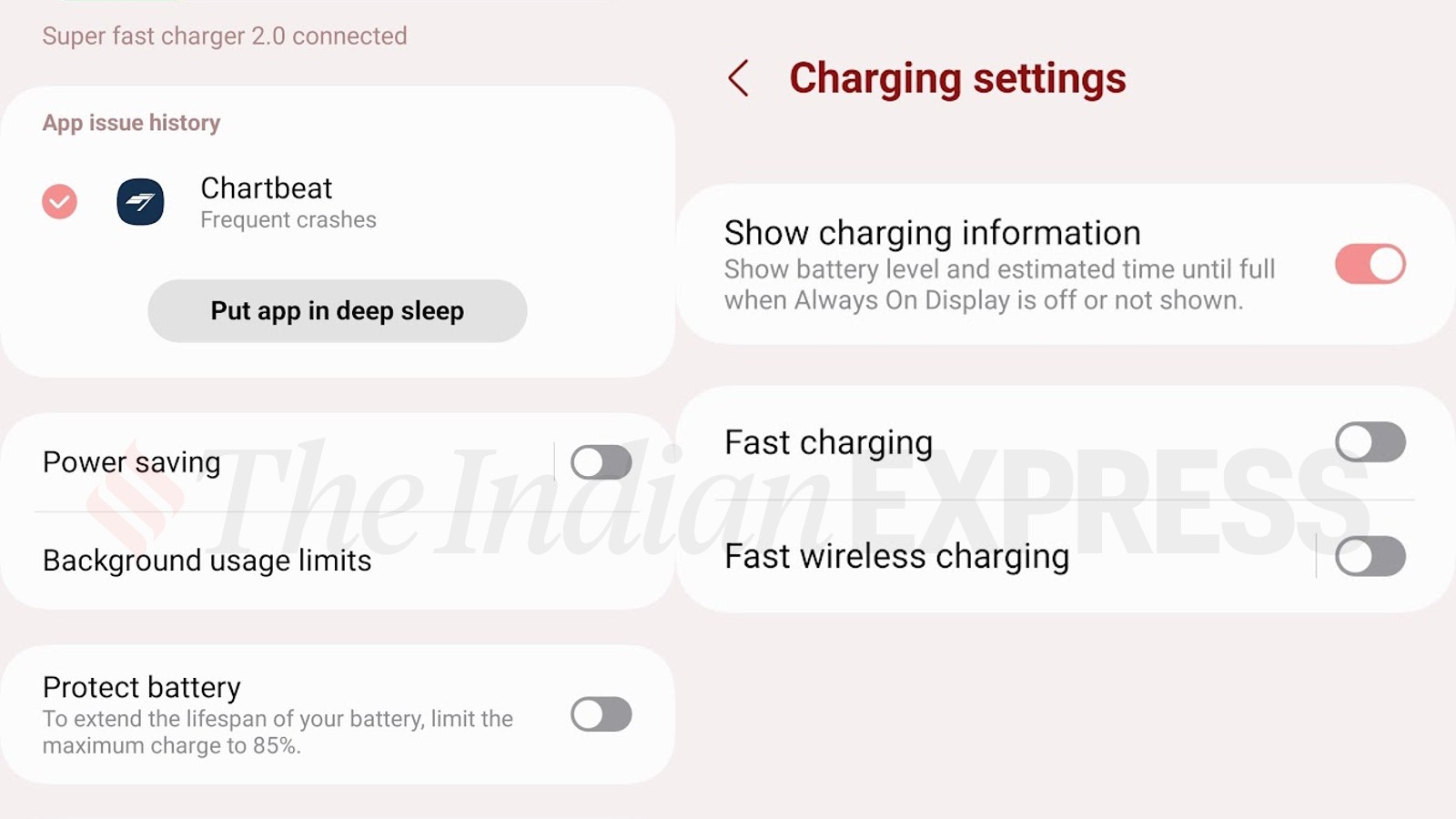 Disable fast charging
