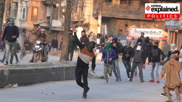 Kashmir stone pelting
