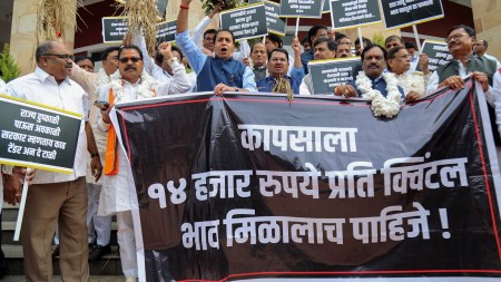 Opposition stages walkout over farmer woes, Maratha reservation discussions