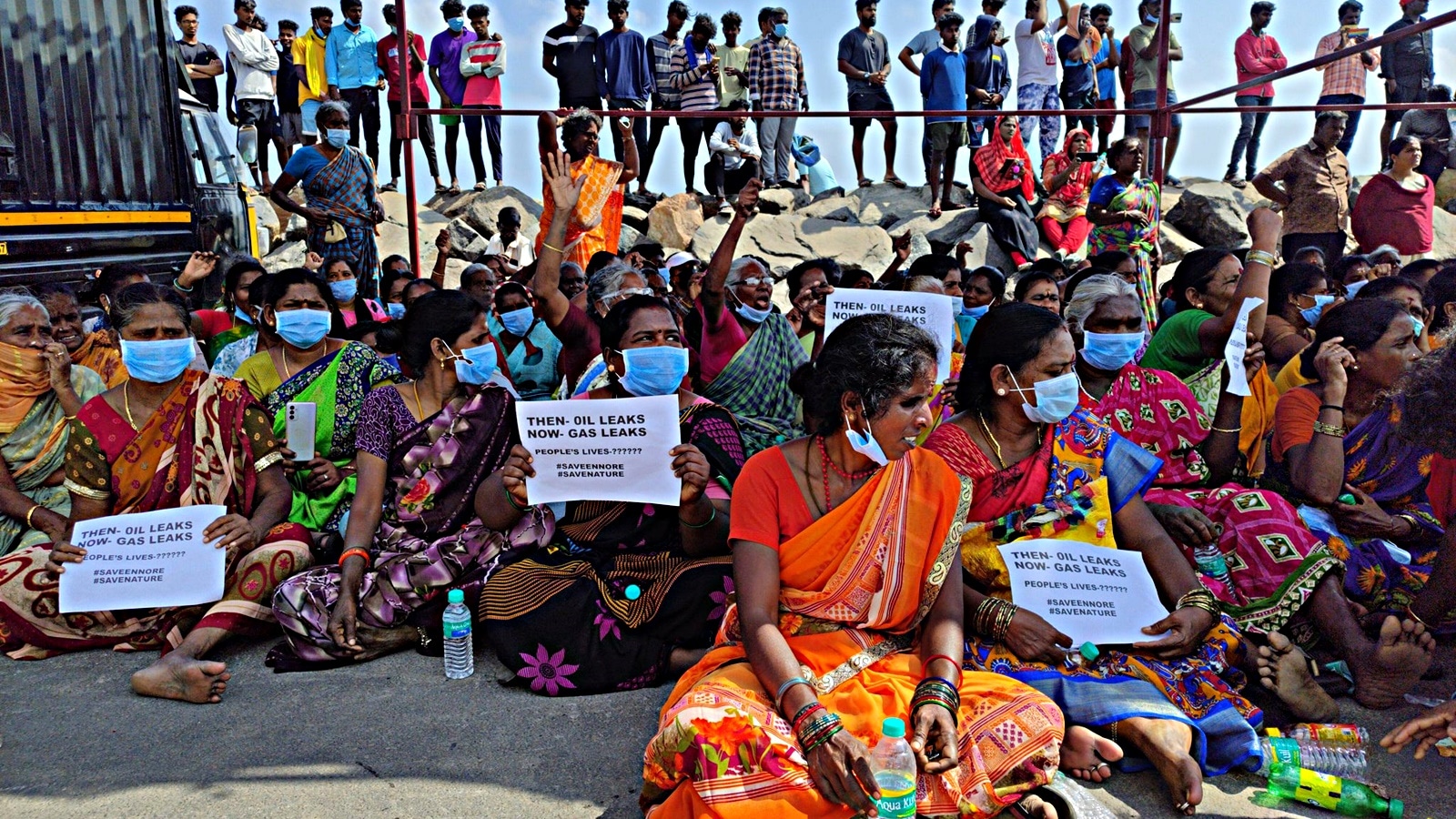 chennai, gas leak, protest, indian express