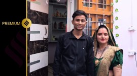 Seema Haider with Sachin Meena at his house in Rabupura, a town in Gautam Buddha Nagar district of Uttar Pradesh. Aiswarya Raj