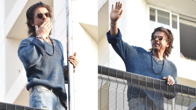 Shah Rukh Khan blows kisses from Mannat as he thanks fans for their ...