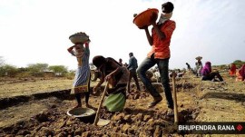 unorganised workers protest