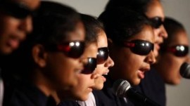 visually impaired students performance, Technical Training Institute, see and learn, Poona Blind Men’s Association TTI, Unseen performance, public view at Seasons Mall, indian express nes