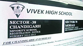 vivek high school, chandigarh, indian express