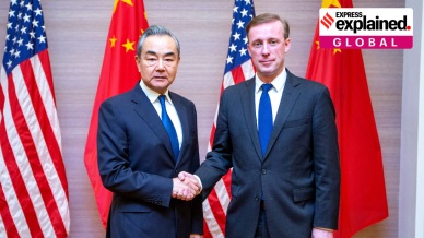United States National Security Advisor Jake Sullivan and China's Foreign Minister Wang Yi