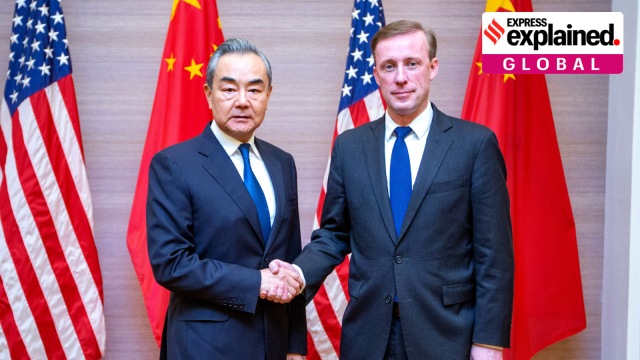 United States National Security Advisor Jake Sullivan and China's Foreign Minister Wang Yi
