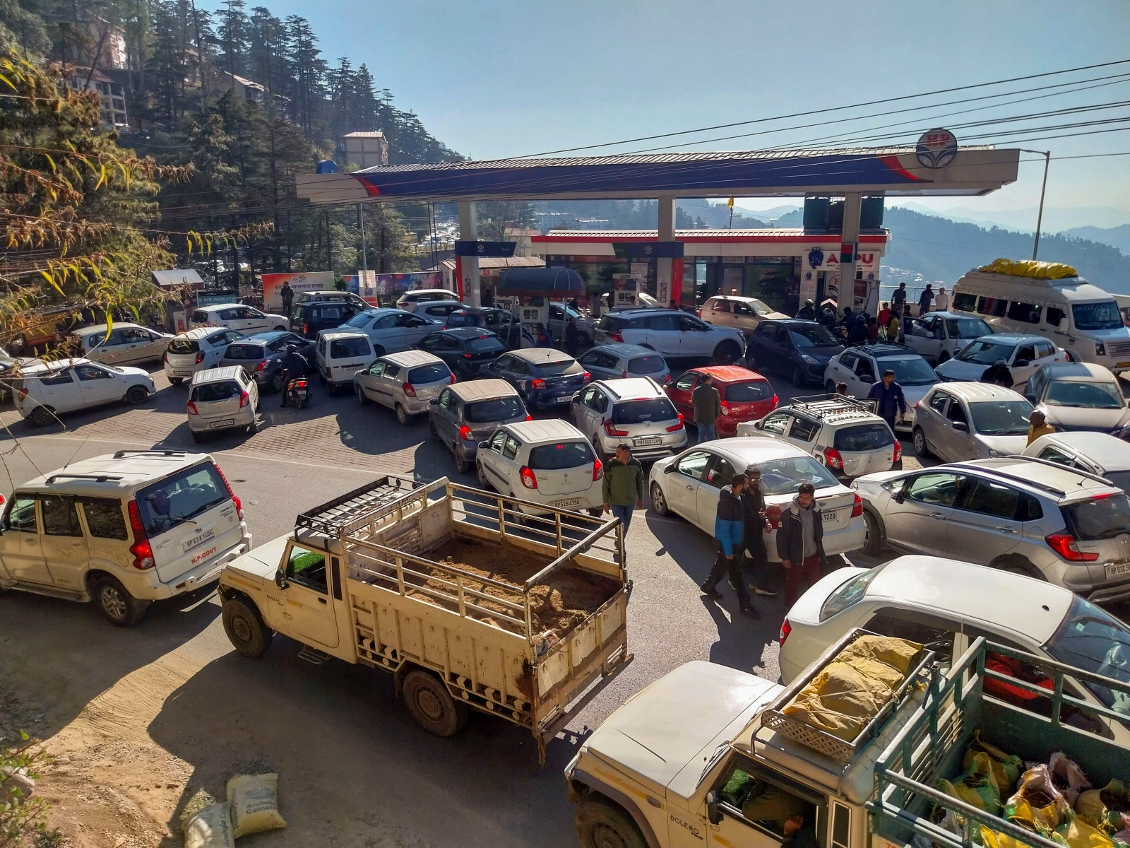 Truck drivers' protest: Rush at petrol pumps