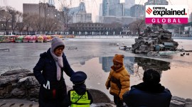 Elderly people spend time with children at a park in Beijing, China January 12, 2024.