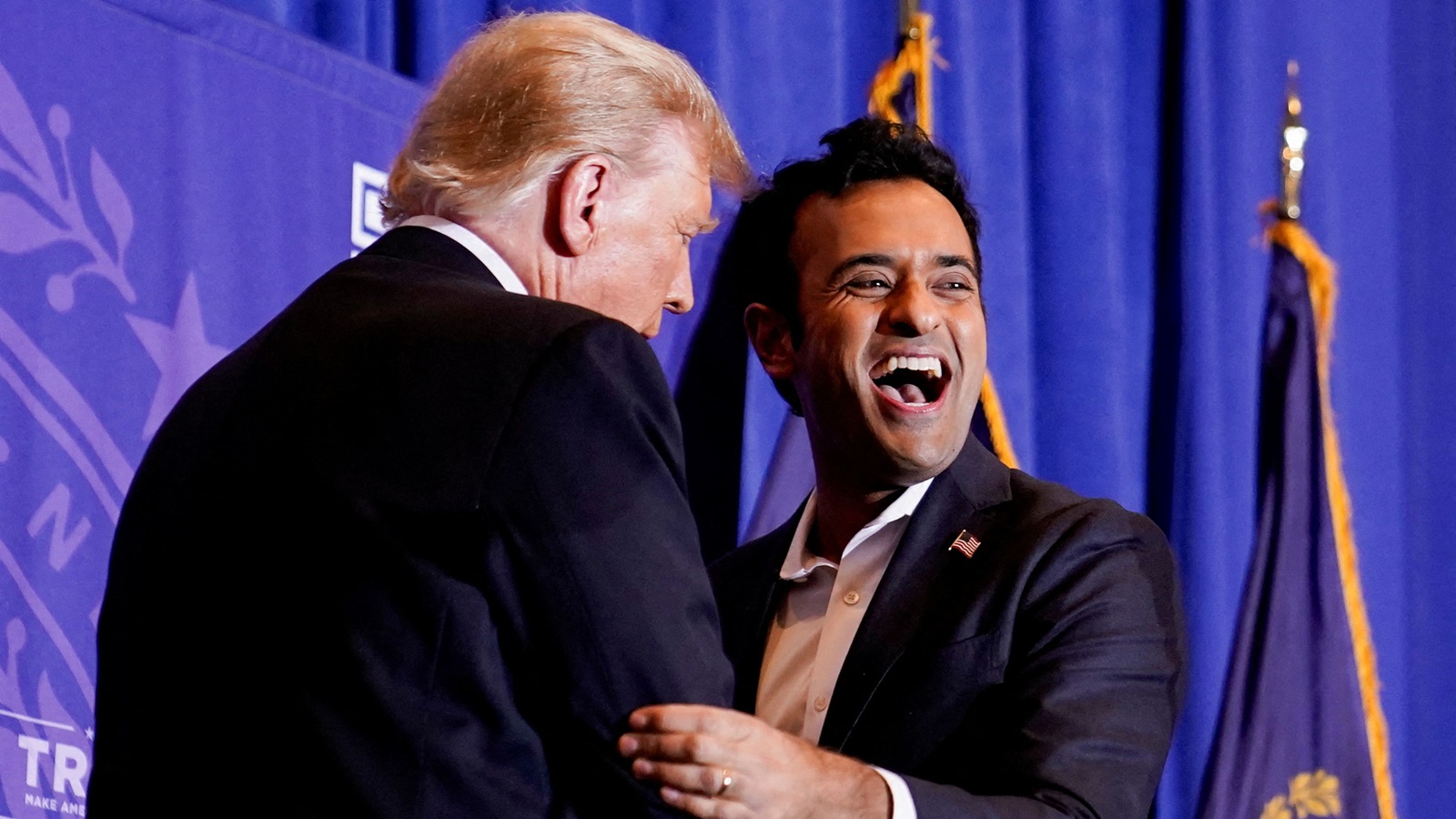 ‘VP’ chants greet Vivek Ramaswamy as he endorses Donald Trump for