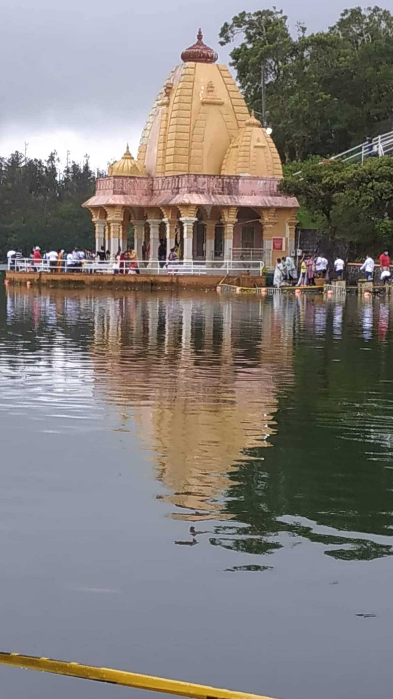 The Ganga Talao, a large crater lake in Mauritius that is considered by the Hindu community to be holy and symbolises a connection with the holy Ganga river in India. Photo credit: Prof. Mohurlall Chummun