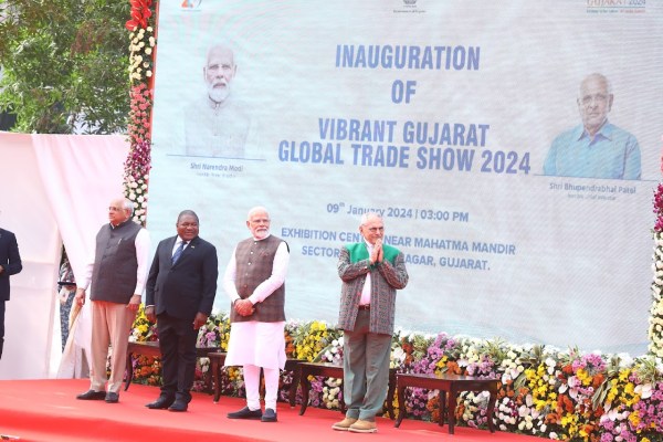 PM Modi Gujarat visit, inauguration of Global Trade Show, PM Modi roadshow, VGGS inauguration ceremony, PM in Gujarat, Vibrant Gujarat Summit, PM Modi meetings, VGGS 2024 begining, VGGS dignatries, UAE president, VGGS 2024 guest list, indian exptress news