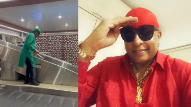 A screenshot from viral video (L) and Shivamani's Instagram post