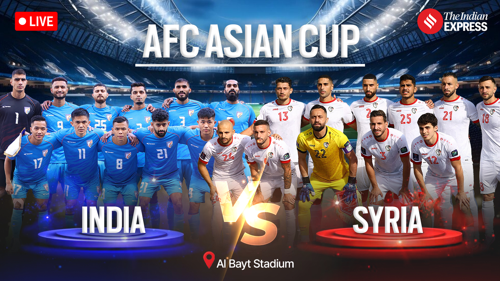 India vs Syria Highlights, AFC Asian Cup 2023 Omar Khribin scores to
