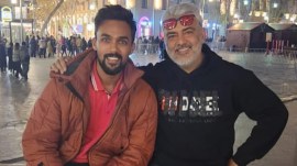 Aarav with Ajith Kumar in Azerbaijan