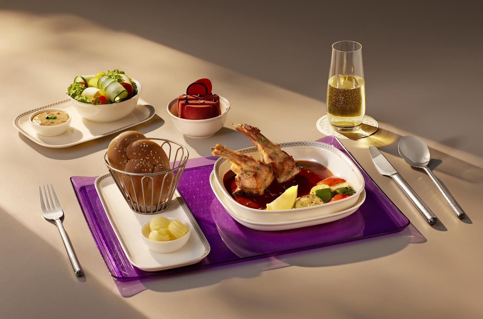 The airline has also introduced new bed linen, blankets, chinaware, and glassware and cutlery