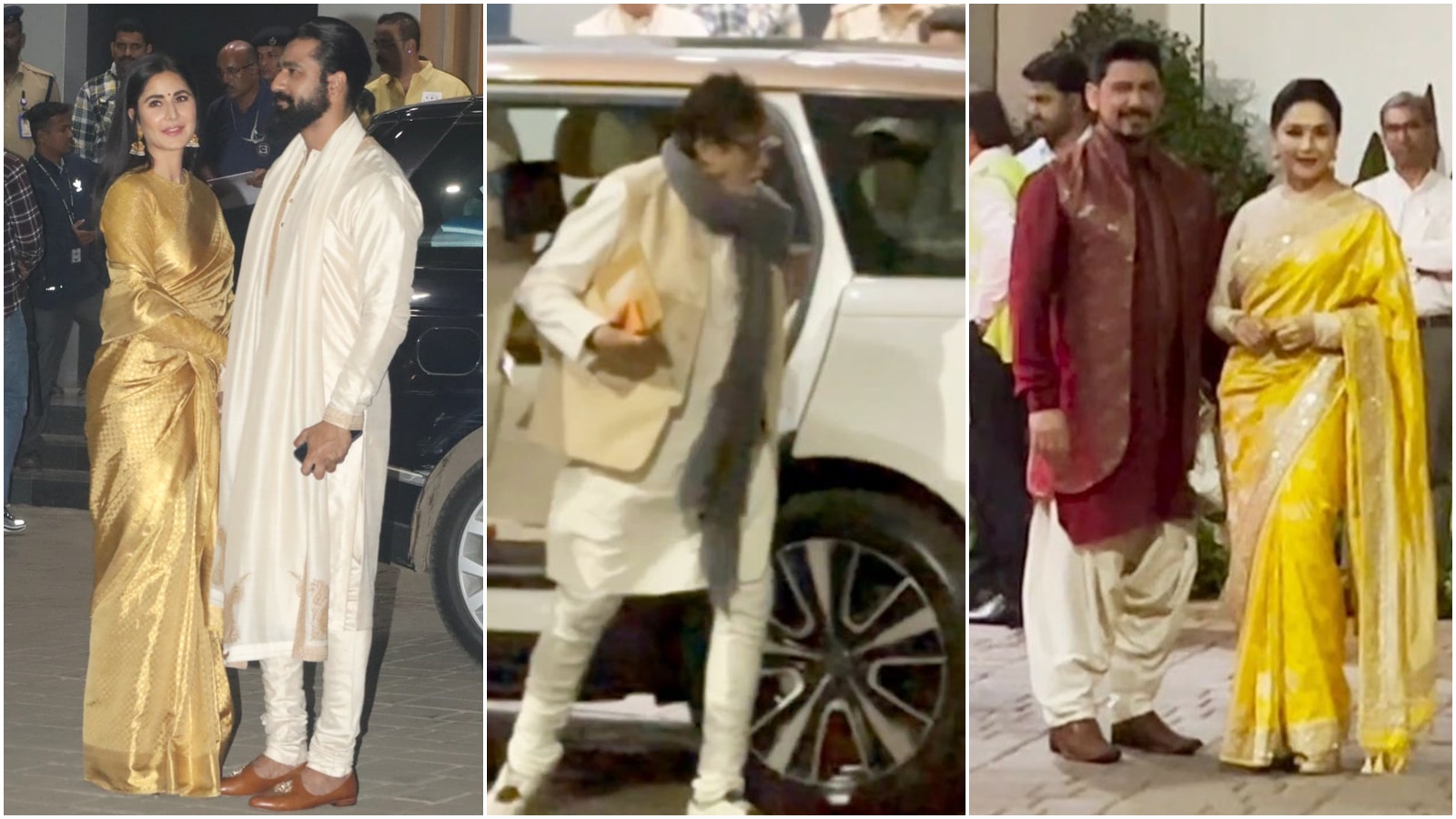 Amitabh Bachchan-Abhishek Bachchan, Vicky Kaushal-Katrina Kaif leave for Ayodhya to attend Ram Mandir Pran Pratishtha ceremony | Bollywood News