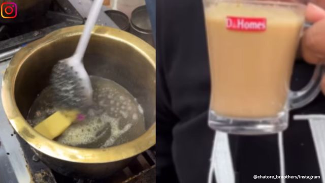 This concoction of chai can be found at Vicky Tea Stall in Amritsar, Punjab.