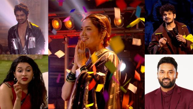 Bigg Boss 17 top 5 finalists Abhishek Kumar, Mannara Chopra, Ankita Lokhande, Munawar Faruqui, Arun Mahshettey