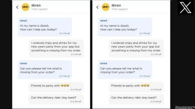 Blinkit posts hilarious conversation between a customer and care executive on New Year’s Eve
