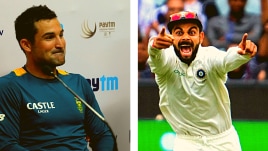 South Africa's Dean Elgar and India's Virat Kohli