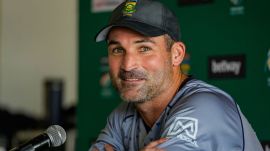 South Africa's captain Dean Elgar speaks with the media ahead of the second Test cricket match between India and South Africa, at Newlands Cricket Ground, in Cape Town, South Africa. (PTI)