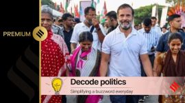 The idea to develop a basic income support scheme for India’s poorest was mooted in January 2019 by the then Congress president Rahul Gandhi. (Express Photo/File)