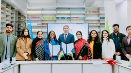 The DU College has collaborated with Samarkand State Institute of Economics and Service and Oriental University