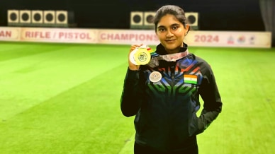 Esha Singh won India’s 15th Paris Olympics quota with a gold medal in the women’s 10m Air Pistol final in the Asian Olympic Qualifier in Jakarta on Monday.