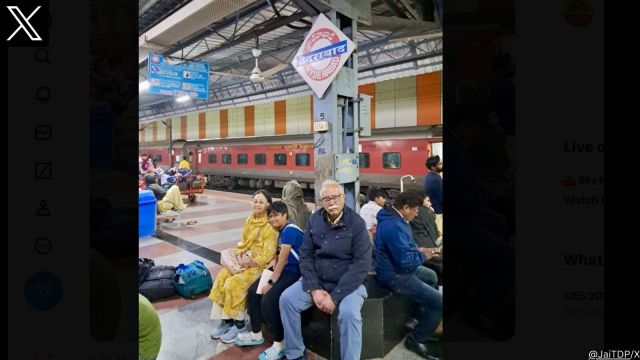 Former union minister Ashok Gajapathi Raju waits at Hyderabad railway ...