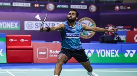 India Open 2024: HS Prannoy in action