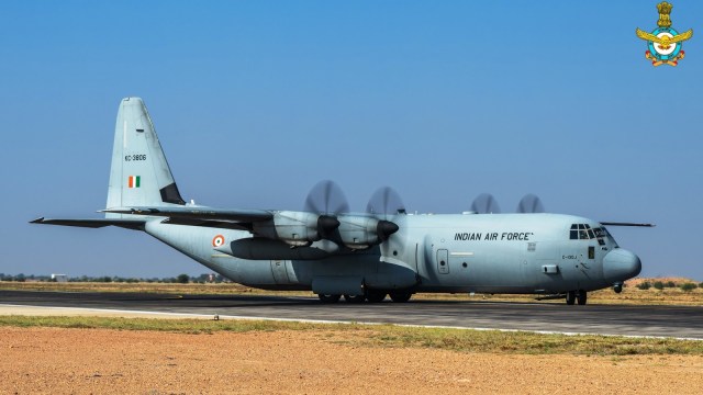 Watch In A First Iaf Super Hercules Transport Jet Makes Night Landing