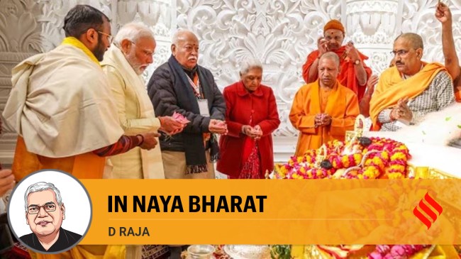 d raja opinion, ram mandir ayodhya
