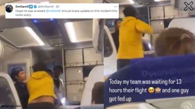 The incident reportedly occurred on IndiGo flight 6E-2175 from Delhi to Goa, which was delayed by several hours due to fog on Sunday.