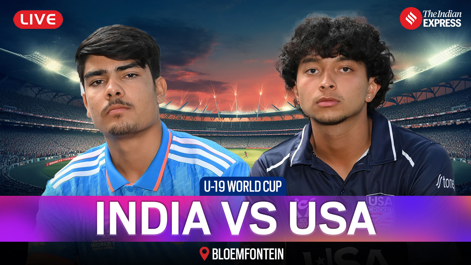 U19 World Cup 2024: Ateet Strikes First for USA as Adarsh Singh Exits for 25 | India vs USA Live Score Update