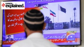 Man looks on television screen, after the Pakistani foreign ministry said the country conducted strikes targeting separatist militants inside Iran, in Karachi Man looks on television screen, after the Pakistani foreign ministry said the country conducted strikes targeting separatist militants inside Iran, in Karachi