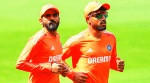 India's KS Bharat and Dhruv Jurel during a practice session ahead of the first test cricket match between India and England, at Rajiv Gandhi International Cricket Stadium in Hyderabad, Tuesday, Jan. 23, 2024. (PTI Photo)