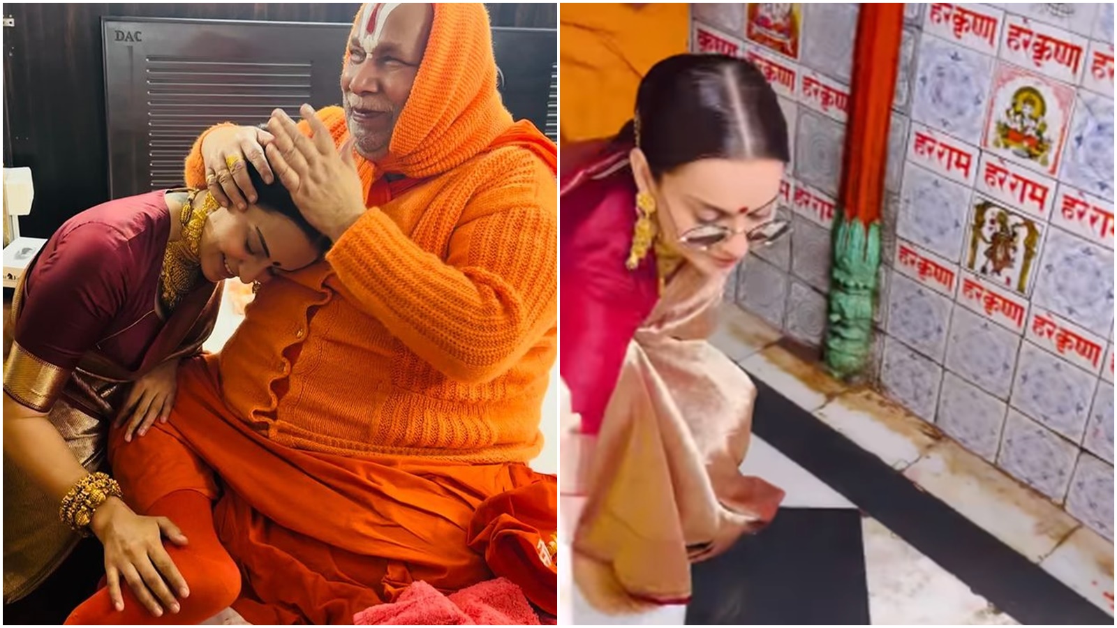 Kangana Ranaut Sweeps Temple Floor In Saree In Ayodhya Performs Hanuman Yagna Watch 