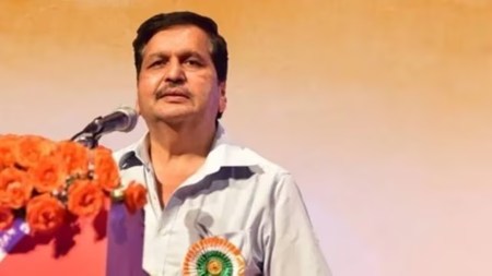 Ayodhy Ram Mandir, Ram idol installation in Ayodhya, Guardian Minister Mangal Prabhat Lodha, Ayodhya Ram Mandir event, Ram Mandir pran pratishta, ram mandir consecration ceremony, ram mandir january 22, Ram Mandir news, indian express news