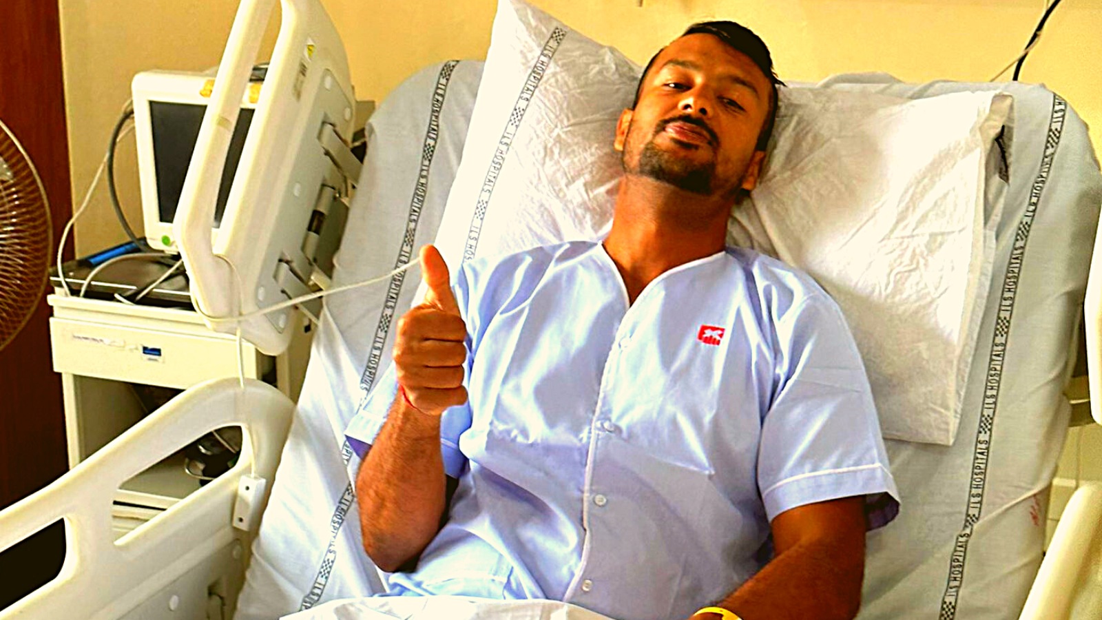 Karnataka skipper Mayank Agarwal was rushed to a local hospital after falling ill