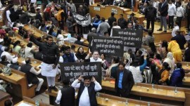 MCD special house assembly session, standing committee powers, de-sealing of shops, BJP councillors, delhi house proceeding, delhi house proceeding disruptions, indian express news