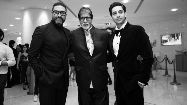 Agastya Nanda, Amitabh Bachchan, Abhishek Bachchan
